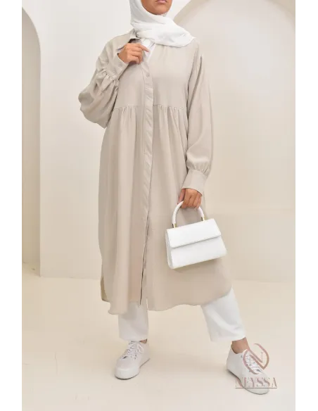 Jazz-effect long shirt, ideal for the approaching summer season