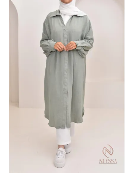 Jazz-effect long shirt, ideal for the approaching summer season