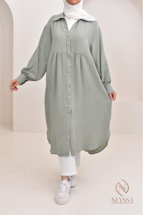 Jazz-effect long shirt, ideal for the approaching summer season