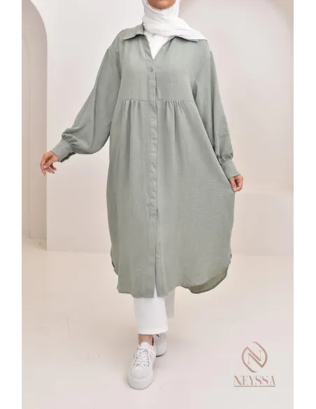 Jazz-effect long shirt, ideal for the approaching summer season