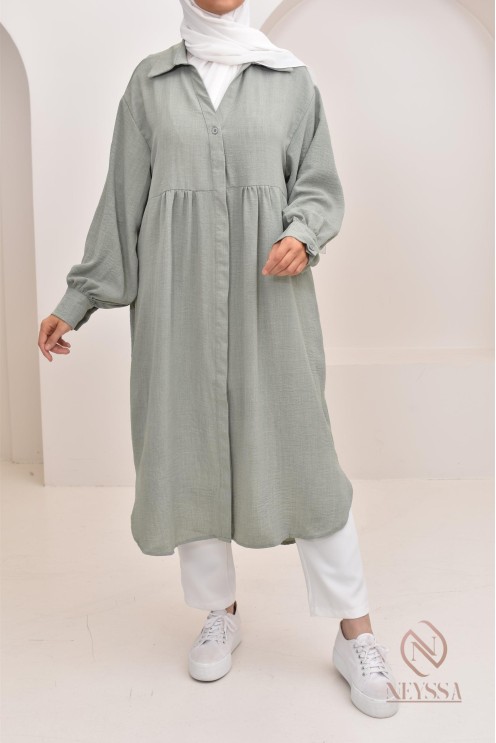Jazz-effect long shirt, ideal for the approaching summer season