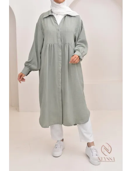 Jazz-effect long shirt, ideal for the approaching summer season