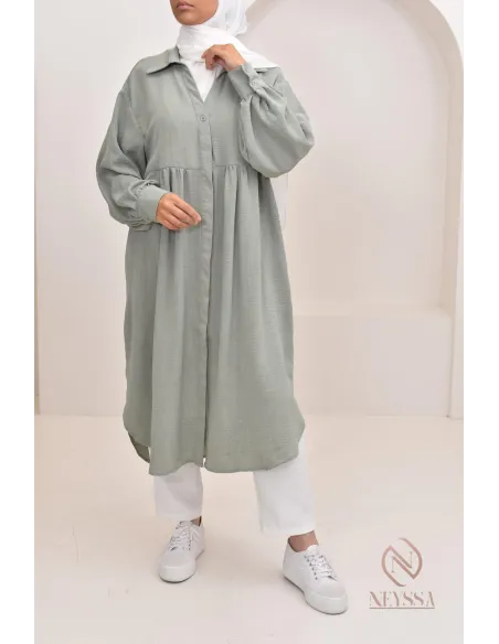 Jazz-effect long shirt, ideal for the approaching summer season