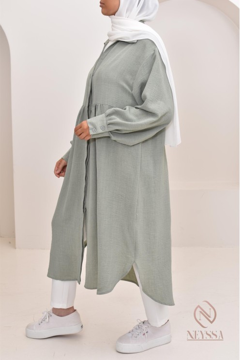 Jazz-effect long shirt, ideal for the approaching summer season