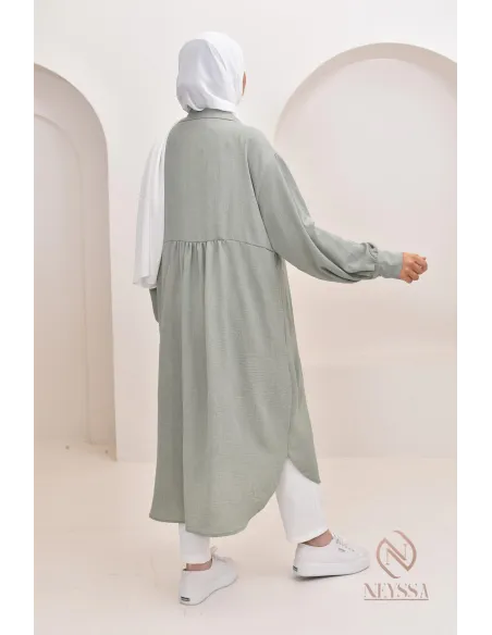 Jazz-effect long shirt, ideal for the approaching summer season