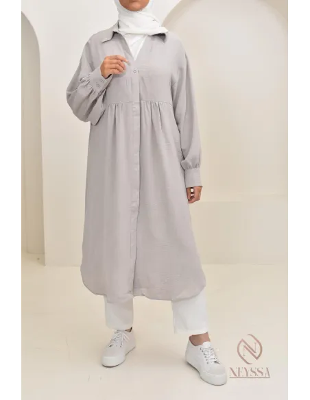 Jazz-effect long shirt, ideal for the approaching summer season