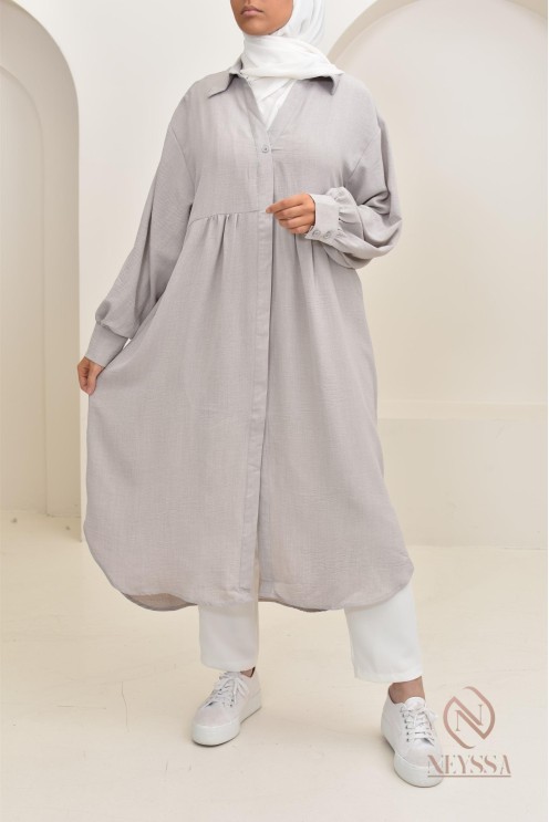 Jazz-effect long shirt, ideal for the approaching summer season