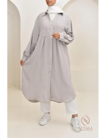 Jazz-effect long shirt, ideal for the approaching summer season