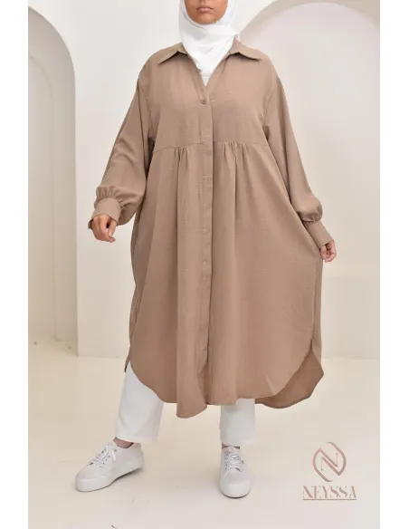 Jazz-effect long shirt, ideal for the approaching summer season