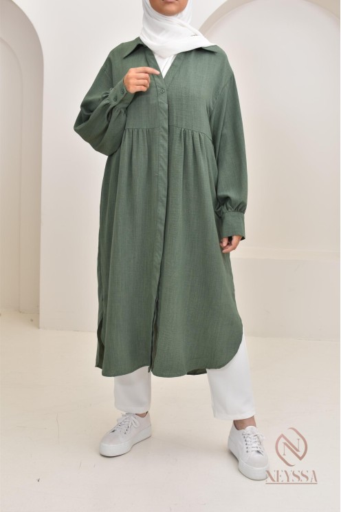 Jazz-effect long shirt, ideal for the approaching summer season