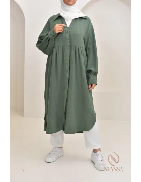 Jazz-effect long shirt, ideal for the approaching summer season