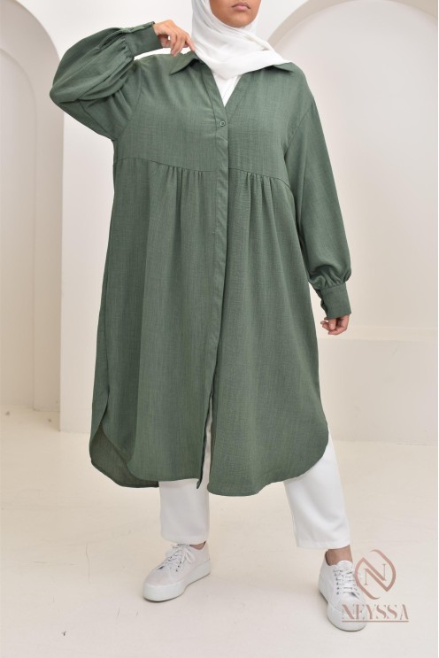 Jazz-effect long shirt, ideal for the approaching summer season