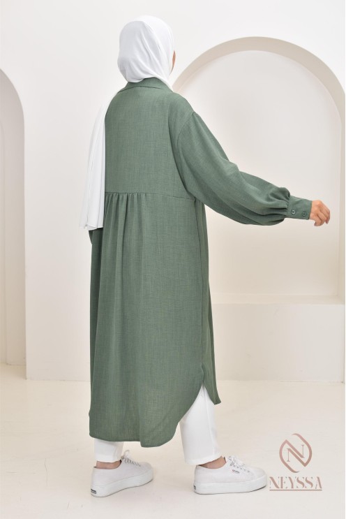 Jazz-effect long shirt, ideal for the approaching summer season