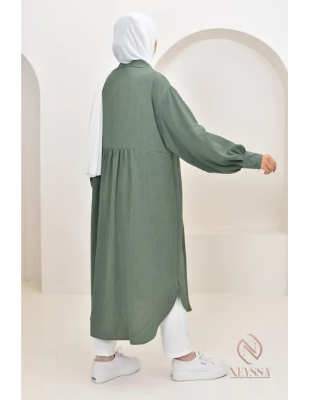 Jazz-effect long shirt, ideal for the approaching summer season
