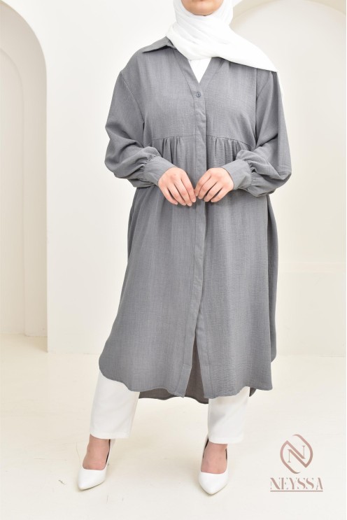 Jazz-effect long shirt, ideal for the approaching summer season