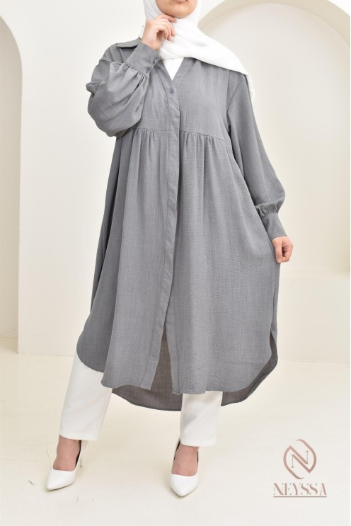 Jazz-effect long shirt, ideal for the approaching summer season
