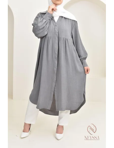 Jazz-effect long shirt, ideal for the approaching summer season