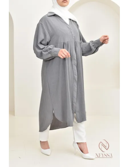 Jazz-effect long shirt, ideal for the approaching summer season