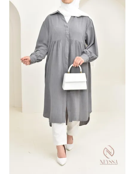 Jazz-effect long shirt, ideal for the approaching summer season
