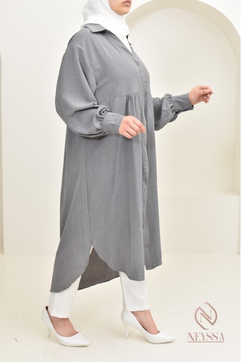 Jazz-effect long shirt, ideal for the approaching summer season