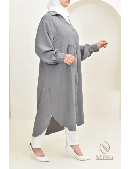 Jazz-effect long shirt, ideal for the approaching summer season