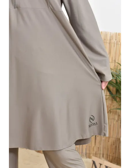 3-teiliger Badeburkini mit integrierter Kapuze aus strapazierfähigem, blickdichtem Material