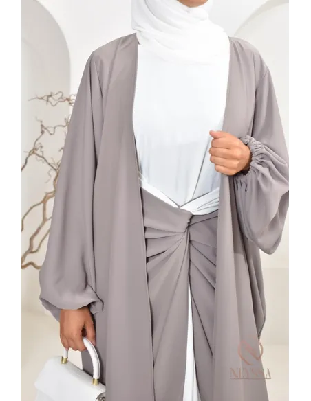 Zweiteilige Abaya-Kimono-Kombination für verschleierte Frauen, Hijabi-Outfit