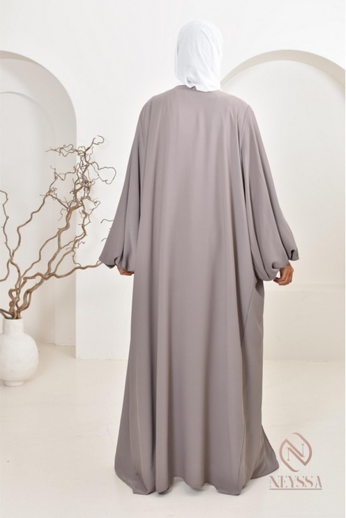 Zweiteilige Abaya-Kimono-Kombination für verschleierte Frauen, Hijabi-Outfit