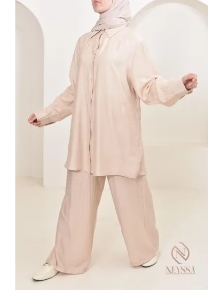 ensemble chemise longue avec pantalon, must have pour la femme voilée 