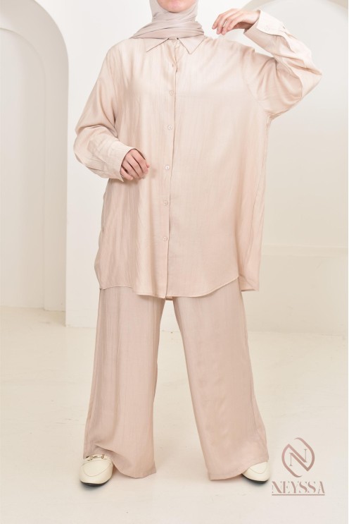 ensemble chemise longue avec pantalon, must have pour la femme voilée 