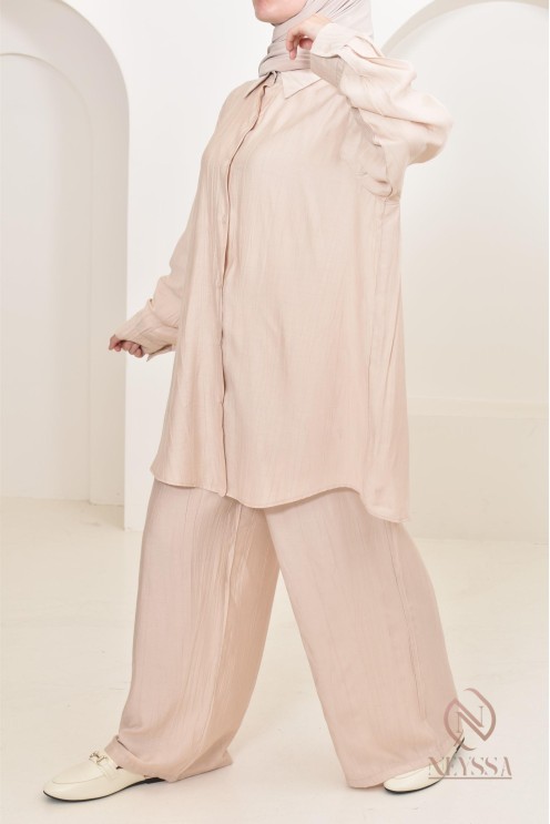 ensemble chemise longue avec pantalon, must have pour la femme voilée 