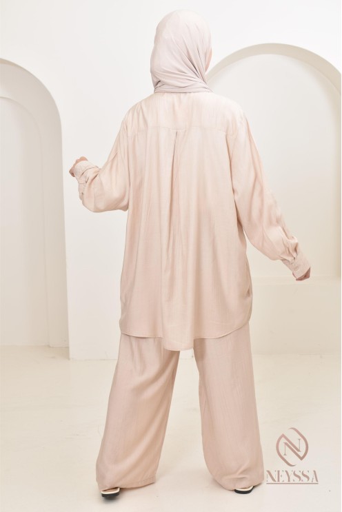 ensemble chemise longue avec pantalon, must have pour la femme voilée 