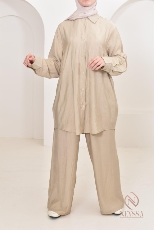 long shirt and pants set, a must-have for the veiled woman 