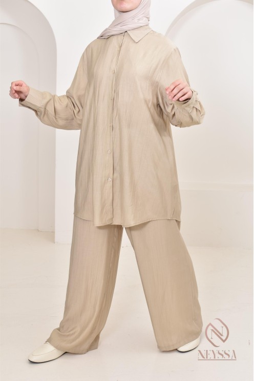 long shirt and pants set, a must-have for the veiled woman 