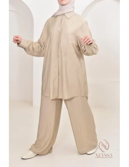 long shirt and pants set, a must-have for the veiled woman 