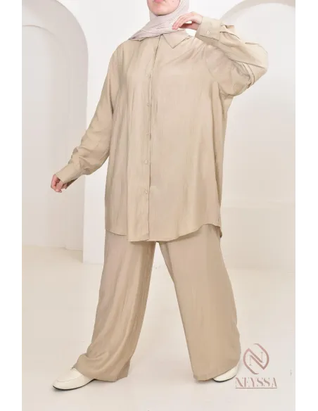 long shirt and pants set, a must-have for the veiled woman 