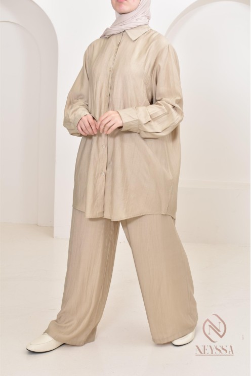 long shirt and pants set, a must-have for the veiled woman 