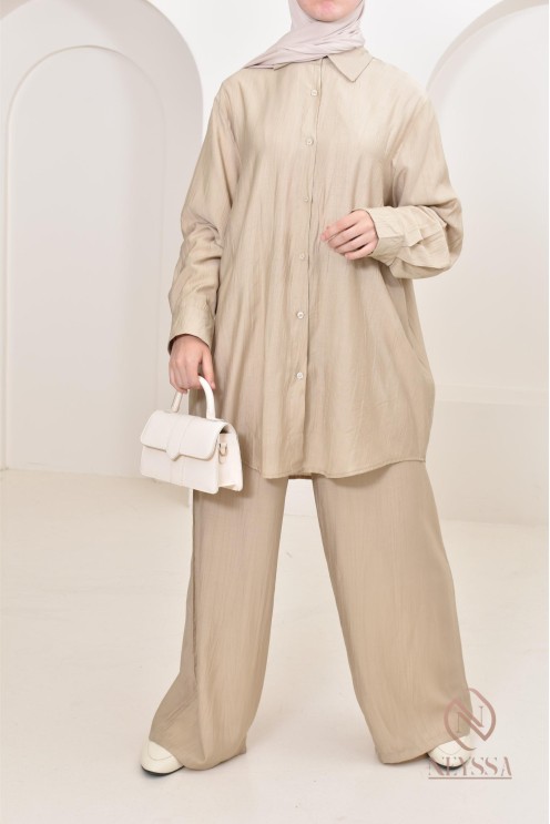 ensemble chemise longue avec pantalon, must have pour la femme voilée 