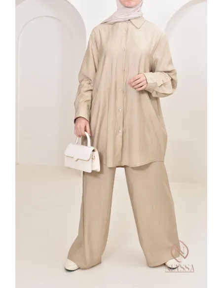 ensemble chemise longue avec pantalon, must have pour la femme voilée 