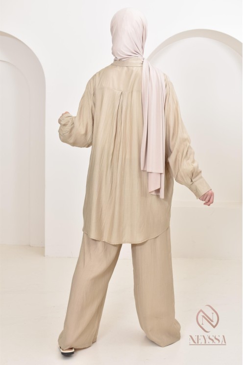 long shirt and pants set, a must-have for the veiled woman 