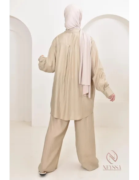 long shirt and pants set, a must-have for the veiled woman 