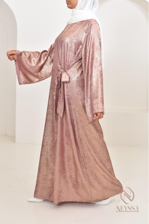 Robe longue satin cache coeur femme musulmane by neyssa, hijabi style