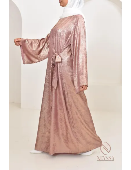 Robe longue satin cache coeur femme musulmane by neyssa, hijabi style