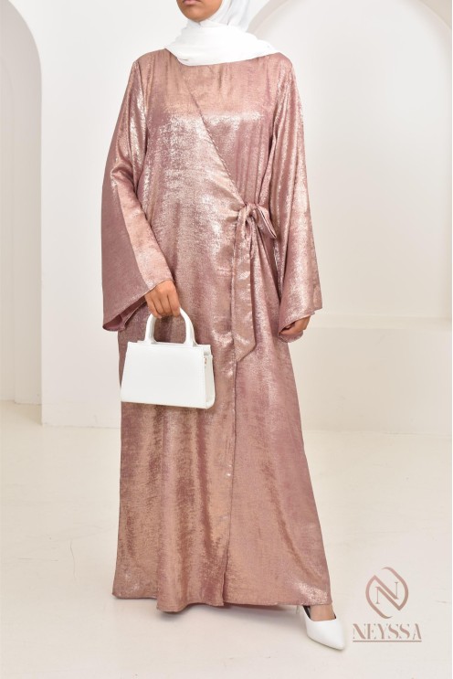 Robe longue satin cache coeur femme musulmane by neyssa, hijabi style