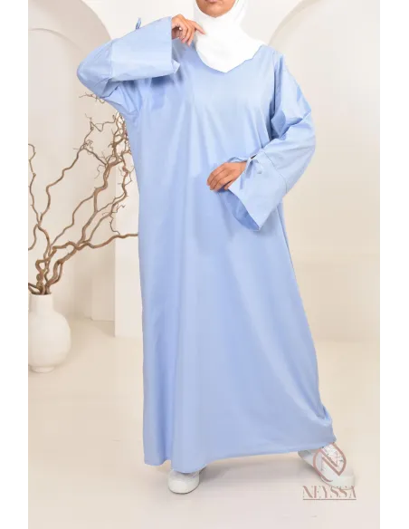 Robe  abaya longue effet cotonpour femmes hijabi, idée outfit  été 2024